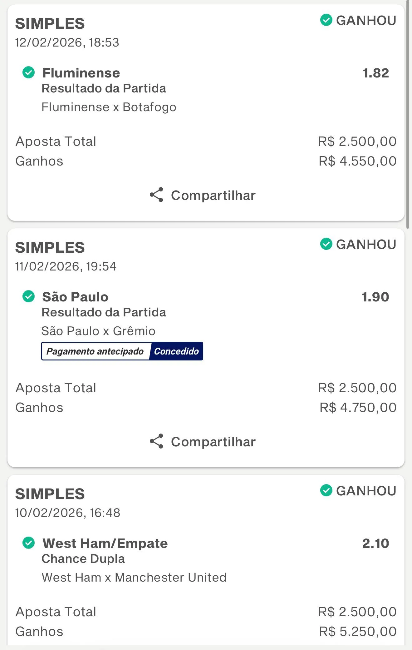 Flu x Bota - Sao Paulo x Gremio